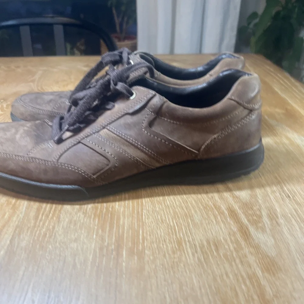 Men's Brown ECCO Shock‎ Point Leather Shoes Sz 46 US 11.5